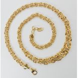 A 9ct gold 'Show stopper Byzantine necklace' with fancy tapered links, with a Jewellery Channel