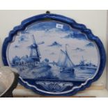 Two Dutch delft wall plaques, 52cm x 61cm Gilbert Telfer Collection, Edinburgh