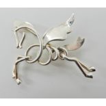 An Anton Michelsen silver Pegasus brooch, dimensions 3.8cm x 3cm, weight 5.3gms