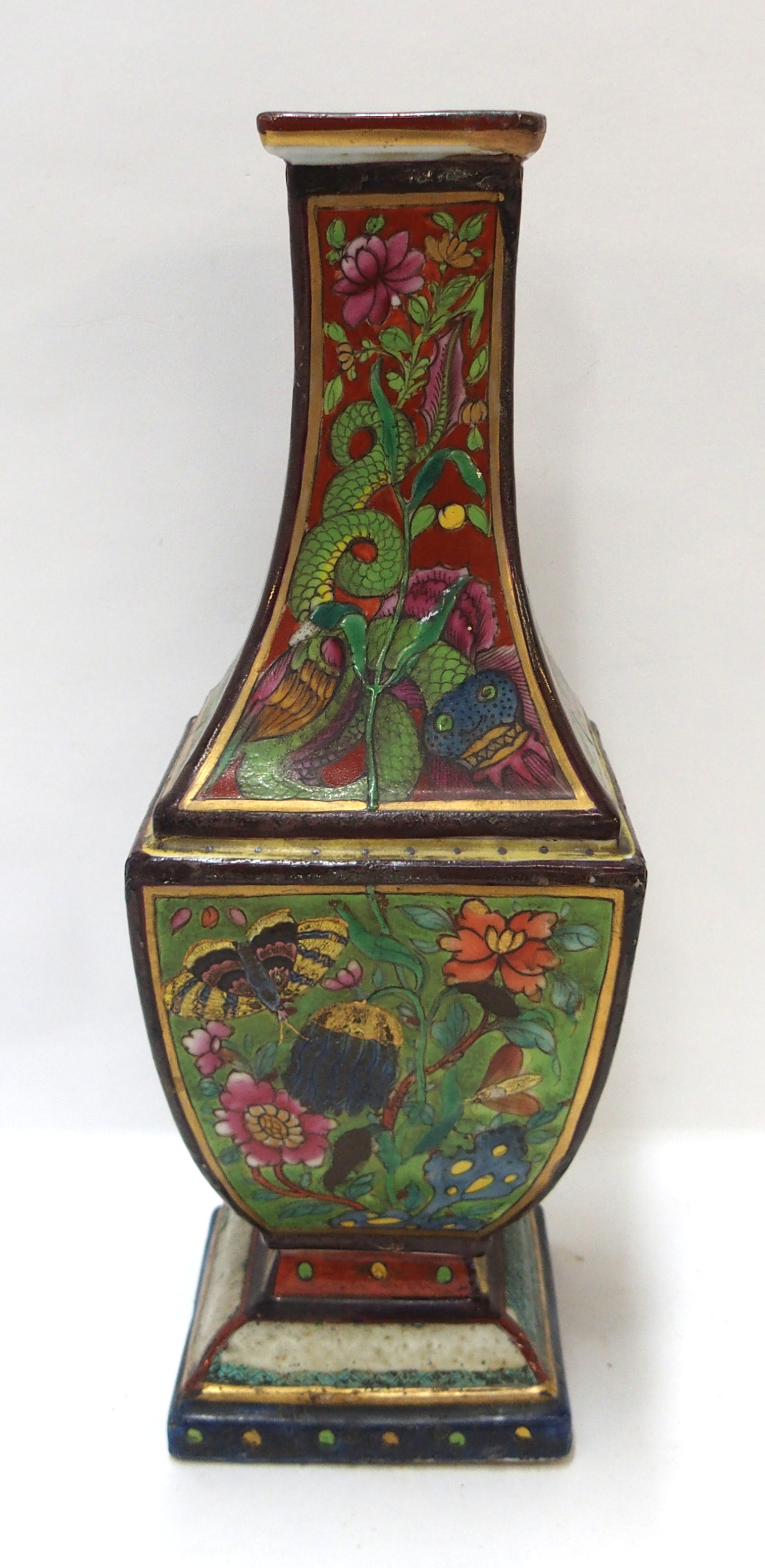 A Chinese clobbered vase, 31cm high Gilbert Telfer Collection, Edinburgh