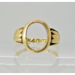 An 18ct gold signet ring (af) weight approx 3.8gms Condition Report: