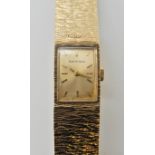 A 9ct gold ladies Bueche Girod watch weight including mechanism 34.9gms Condition Report: