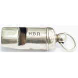 Hull and Barnsley Railway nickel plated brass organ pipe type guards whistle stamped on the top H.