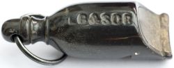 London Brighton and South Coast Railway carved bone organ pipe type guards whistle, stamped LB&SCR