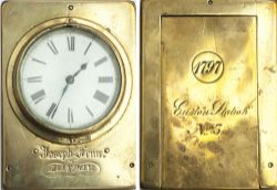London and Birmingham Railway Guards Watch by Joseph Fenn of London. A brass and mahogany cased