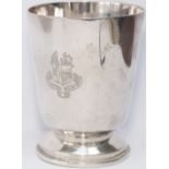 GWR silverplate half pint tankard with large GWR CoA and Great Western Railways in scroll to the