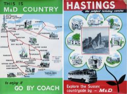 Maidstone and District bus posters to include: This Is M&D County Map Of Kent; Express Services To