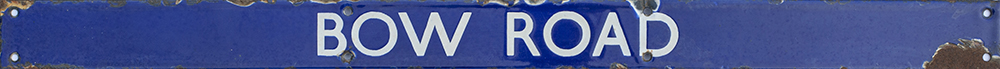 LNER enamel departure sign for the GE section BOW ROAD from the Liverpool Street pre-war destination