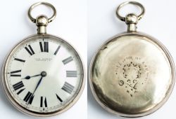 Isle of Wight Railway Guards Watch number 7. English fusee lever movement LUCE HOSKING VENTNOR