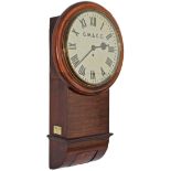 Great Western and Great Central Joint Railways 12in mahogany cased English fusee drop dial trunk