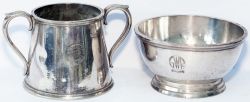 GWR silverplate items x2 to include: GWR Hotels nibbles dish marked to the front with GWR in roundel