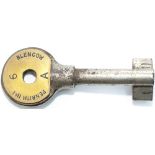 Tyers No 9 chrome plated steel single line key token PENRITH - BLENCOW configuration A. In ex box