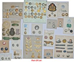 An important collection of overseas railway buttons and badges to include: New Zealand, United