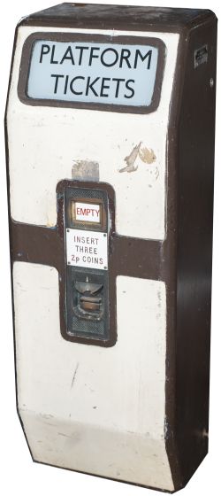 British Railways platform ticket machine complete with enamel plates and makers plate ASSOCIATED