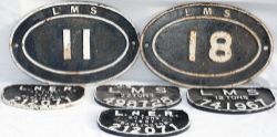 A selection of wagonplates and Bridgeplates to include; D plates LNER 212071 Darlington x2 1937, LMS