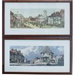 Carriage Prints x 2 HIGH WYCOMBE, BUCKINGHAMSHIRE by Wilfred Fairclough R.W.S. and WYMONDHAM,