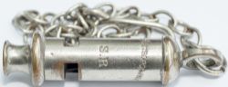 Southern Railway nickel plated brass Police whistle stamped SR and The Metropolitan. In very good