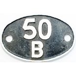 Shedplate 50B Leeds Neville Hill 1950-1960 with a sub shed of Ilkley to 1959, then Hull Dairy Coates