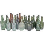A selection of railway beer bottles x23 to include Midland, LMS and NER. Brown, green and clear
