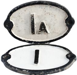 A pair of North Eastern Railway cast iron bridge plates number 1 and 1A. In very good condition.
