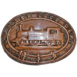 LBSCR loco drivers capbadge titled LB&SCR LOCO DEPT and with 0-4-4T to centre. In original condition
