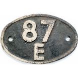 Shedplate 87E Swansea Landore 1950-1969. In original condition.