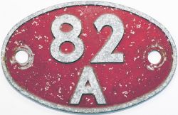 Shedplate cast aluminium 82A Bristol Bath Road until 1973. As fitted to some of the early diesels