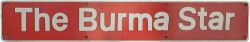 Nameplate THE BURMA STAR ex BR Class 33 33202. These wooden nameplates were fitted to 33202 at