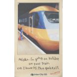 Poster BR INTERCITY 125 MISTER I'M GOING ON HOLIDAY ON YOUR TRAIN COS I KNOW ITS THE QUICKEST.