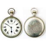 BR(SC) nickel cased Guards watch by Limit. Swiss Limit No2 15 Jewel nickel plated brass lever