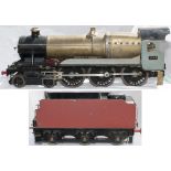 Live Steam 3.5 inch Gauge Model of GWR County 4-6-0 1006 County of Cornwall. In good condition,