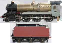 Live Steam 3.5 inch Gauge Model of GWR County 4-6-0 1006 County of Cornwall. In good condition,