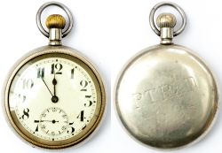 Port Talbot Railway And Docks Guards watch. Brass Swiss lever movement, top wound and top set. The