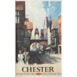 Poster BR(M) CHESTER by Claude Buckle published in 1957. Double Royal 25in x 40in. In good condition