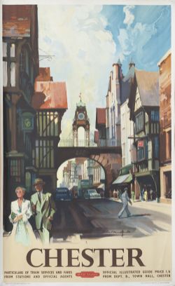 Poster BR(M) CHESTER by Claude Buckle published in 1957. Double Royal 25in x 40in. In good condition