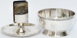 GWR silverplate items x2 to include; GWR Hotels Nibbles Dish marked to the front GWR Hotels in