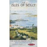 Poster BR(W) THE ISLES OF SCILLY FOR SUNSHINE AND NATURAL BEAUTY by John Smith. Double Royal 25in