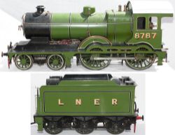 Live Steam 5 inch Gauge Model of GER Super Claud D16 4-4-0 8787. In excellent condition with its