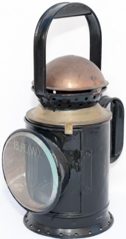 GWR 3 aspect pre grouping coppertop and brass collar handlamp complete with BR-W etched glass, GWR Z