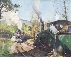Poster BR FESTINIOG RAILWAY by Terence Cuneo. Quad Royal 40in x 50in. In good condition.