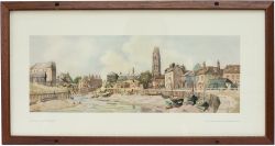 LNER carriage Print BOSTON, LINCOLNSHIRE by Freda Marston R.O.I., R.I. from the LNER Post-War