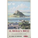 Poster BR(W) ST MICHAELS MOUNT WEST CORNWALL by Donald Lampitt. Double Royal 25in x 40in. In good