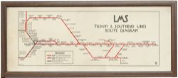 LMS carriage print LMS TILBURY & SOUTHEND LINES ROUTE DIAGRAM. ERO 5322 issued by George Dow in