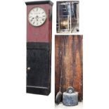 Midland Railway 10 inch pine cased weight driven railway clock supplied and manufactured by Reuben