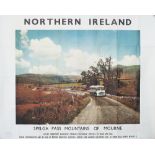 Poster BR/UTA NORTHERN IRELAND SPELGA PASS MOUNTAINS OF MOURNE. Quad Royal 40in x 50in. In good