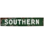 Southern Railway Double Royal poster board heading with Sunshine lettering. Measures 24in x 5in