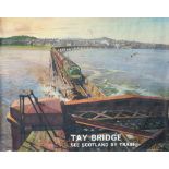 Poster BR(SC) TAY BRIDGE SEE SCOTLAND BY TRAIN by Terence Cuneo. Quad Royal 40in x 50in. In good