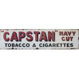 Advertising enamel sign CAPSTAN NAVY CUT TOBACCO AND CIGARETTES. In good condition with some edge