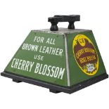 CHERRY BLOSSOM shoe shine cleaners box complete with three different advertising panels, all in very