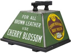 CHERRY BLOSSOM shoe shine cleaners box complete with three different advertising panels, all in very